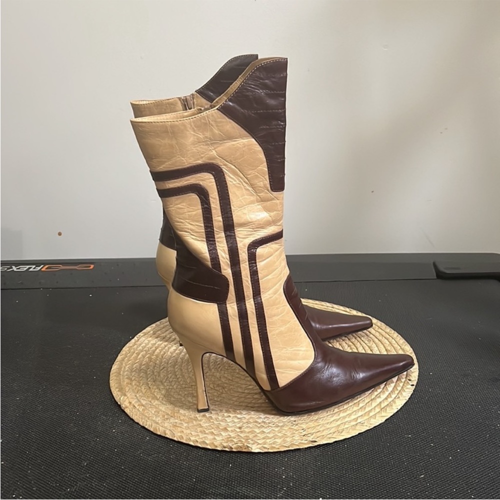 Beeston Leather Southwestern City Cowgirl Boot Size 9